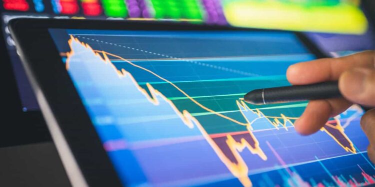 investor looks at volatility chart