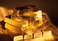 Stacked gold bars