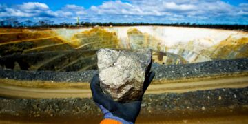 Nickel ore is mined from the ground.