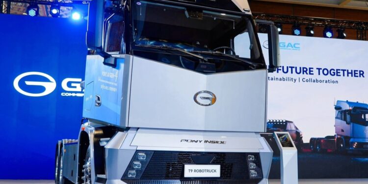 Robotruck as Pony.ai has unveiled an autonomous electric truck for logistics fleets, developed with GAC Commercial Vehicle for freight supply chains.
