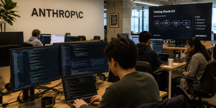 Anthropic engineers at office