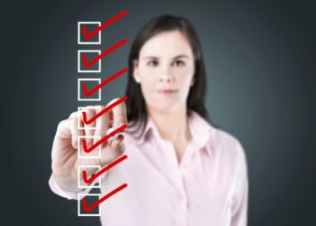 woman checks off all the boxes