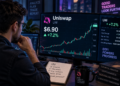 Analyst checking Uniswap price