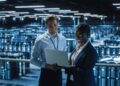 Data center servers IT workers
